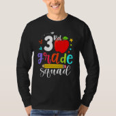 3rd Grade Squad Third Teacher Student Team Back To Tシャツ (正面)