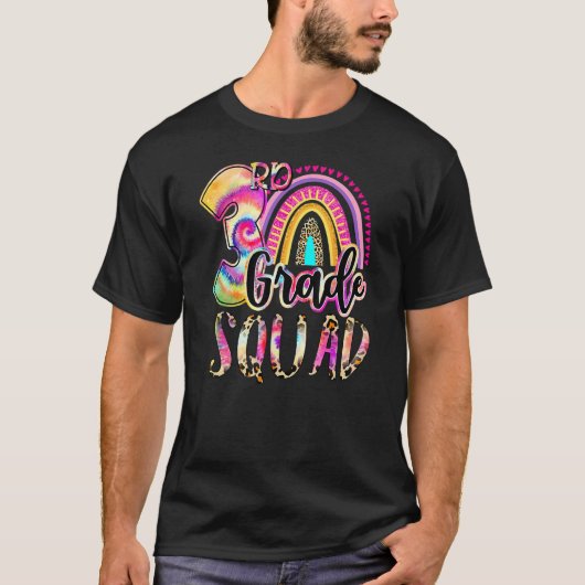 3rd Grade Squad Tie Dye Back To School Teacher Stu Tシャツ (正面)