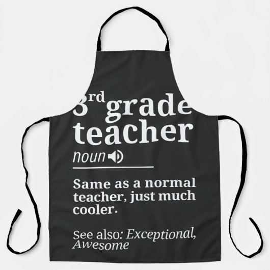 3rd Grade Teacher Funny Third Grade Teachers Gifts エプロン (正面)