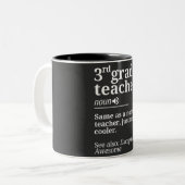 3rd Grade Teacher Funny Third Grade Teachers Gifts ツートーンマグカップ (正面左)