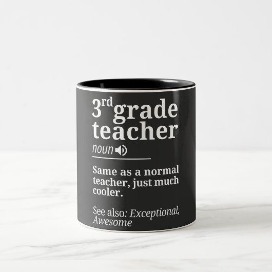 3rd Grade Teacher Funny Third Grade Teachers Gifts ツートーンマグカップ (中央)