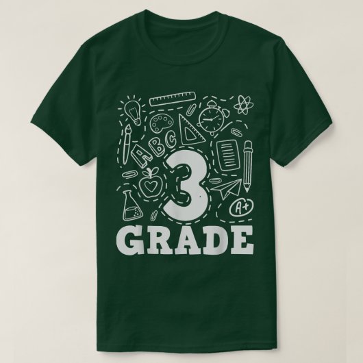 3rd Grade Typography Team 3rd Grade Back To School Tシャツ (デザイン正面)