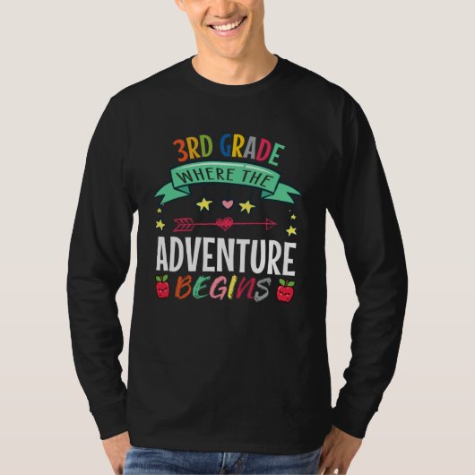 3rd Grade Where The Adventure Begins School Tシャツ (正面)
