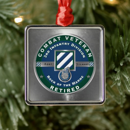 3rd ID Infantry Division Christmas Retired メタルオーナメント (ツリー)
