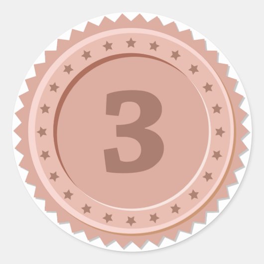 3rd Place Bronze Medal ラウンドシール (正面)