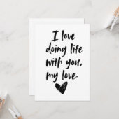 3rd wedding anniversary カード (正面/裏面インサイチュ)