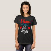 3rd Wedding Anniversary for Men Him Mr Right Husba Tシャツ (正面フル)