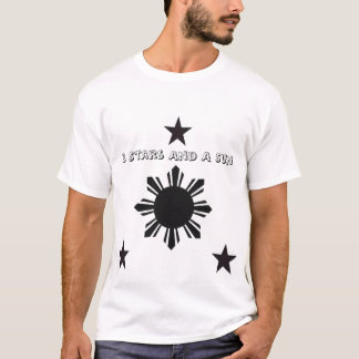 3starsasun、3つの星および日曜日 tシャツ