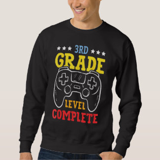 3th Grade Level Complete Gamer Class Of Graduation スウェットシャツ