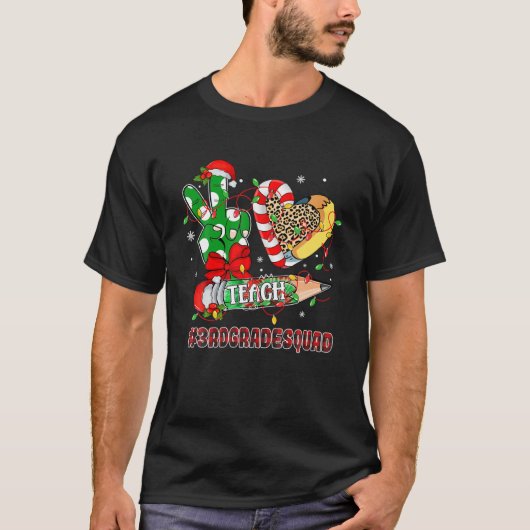 3Th Grade Squad Third Grade Teacher Xmas 3Rd Grade Tシャツ (正面)