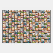 3xシート10写真テンプレートブラックラッピング紙 ラッピングペーパーシート (正面2)