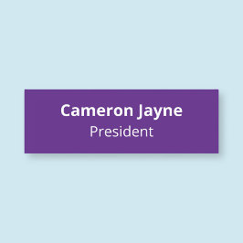 3x1紫色の名札ビジネス用磁気ピンまたは安全ピン 名札