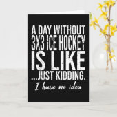 3x3アイスホッケー面白スポーツギフト カード (黄色い花)