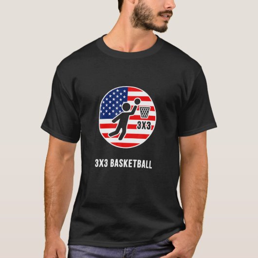 3X3バスケットボールUSA Tシャツ (正面)