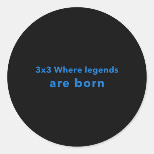 3x3凡例の場所生まれ ラウンドシール