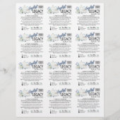 3x4小さい正方形サンプル挿入紙シート (正面)