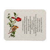 3x4深紅色Dogwood Love is Patient Love is Kind マグネット (横)