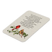 3x4深紅色Dogwood Love is Patient Love is Kind マグネット (左側)