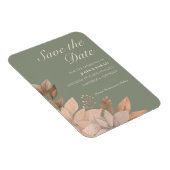 3X4 Sage Green & フローラSave the Date Magnet マグネット (右側)