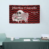 3'x5'バナパーソナライズされたースカルバラゴシック 横断幕 (トレードショー)