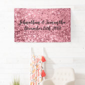 3'x5'バナパーソナライズされたーバラ金ゴールドグリッター 横断幕 (インサイチュ)