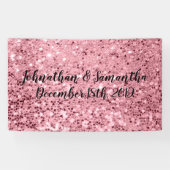 3'x5'バナパーソナライズされたーバラ金ゴールドグリッター 横断幕 (横)