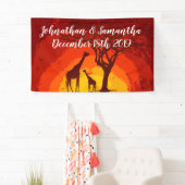 3'x5'バナーアフリカパーソナライズされたサファリキリンS 横断幕 (インサイチュ)