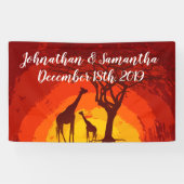 3'x5'バナーアフリカパーソナライズされたサファリキリンS 横断幕 (横)