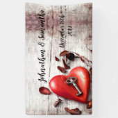 3'x5'バナーカントリーパーソナライズされたウッドの鍵を私のHに 横断幕 (縦)