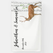 3'x5'バナークリスマスデパーソナライズされたィアドウウッドランドB 横断幕 (縦)