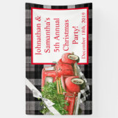 3'x5'バナークリスマストラッククパーソナライズされたリスマスバフ 横断幕 (縦)