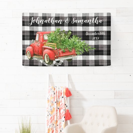 3'x5'バナークリスマストラックバッファロープレイド 横断幕 (インサイチュ)