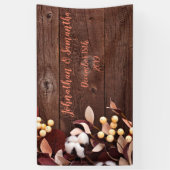 3'x5'バナーコットンパーソナライズされたブランチon Dark Wo 横断幕 (縦)