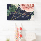 3'x5'バナージオメパーソナライズされたトリックガーデン海軍 横断幕 (インサイチュ)