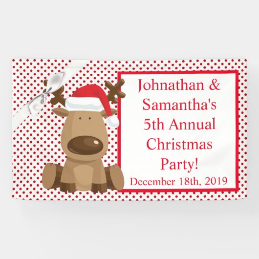 3'x5'バナートナパーソナライズされたークリスマスクリスマス 横断幕 (横)