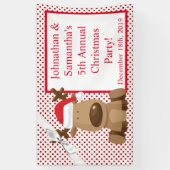 3'x5'バナートナパーソナライズされたークリスマスクリスマス 横断幕 (縦)