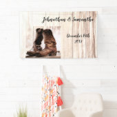 3'x5'バナーブーパーソナライズされたト国素朴Wes 横断幕 (インサイチュ)