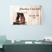 3'x5'バナーブーパーソナライズされたト国素朴Wes 横断幕 (トレードショー)