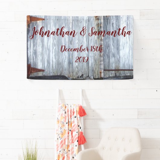 3'x5'バナーホワイトウパーソナライズされたッシュウッドバーンドー 横断幕 (インサイチュ)