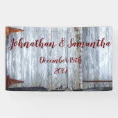 3'x5'バナーホワイトウパーソナライズされたッシュウッドバーンドー 横断幕 (横)