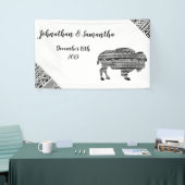 3'x5'バナーボホバッファロパーソナライズされたトバルパット 横断幕 (トレードショー)