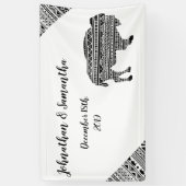 3'x5'バナーボホバッファロパーソナライズされたトバルパット 横断幕 (縦)