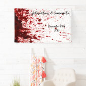 3'x5'バナー血液(ばちゃばちゃ)跳ねるVampire G 横断幕 (インサイチュ)