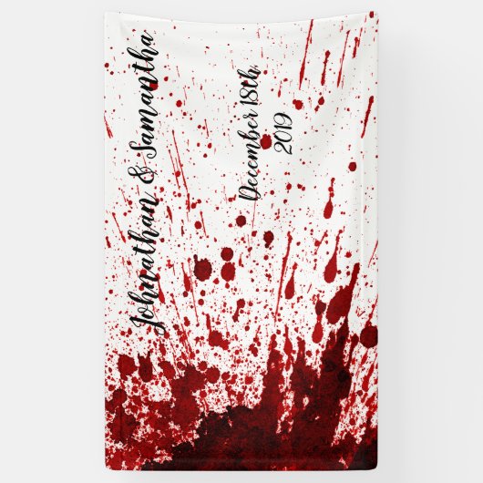 3'x5'バナー血液（ばちゃばちゃ）跳ねるVampire G 横断幕 (縦)