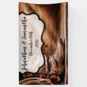 3'x5'バナーCowboyブーパーソナライズされたツバーンウッドR 横断幕 (縦)