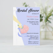 3x5垂直ドレス&ブーケ-ブライダルシャワー招待状 招待状 (スタンド正面)