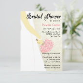 3x5垂直ドレス&ブーケ – ブライダルシャワー招待状 招待状 (スタンド正面)