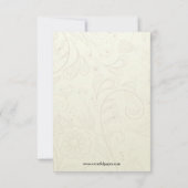 3x5垂直ドレス&ブーケ – ブライダルシャワー招待状 招待状 (裏面)