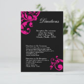 3x5方向カードホワイトホットピンクフローラフィリーグリー エンクロージャーカード (スタンド正面)