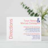 3x5方向カード珊瑚の濃紺の名前シェブロン エンクロージャーカード (スタンド正面)